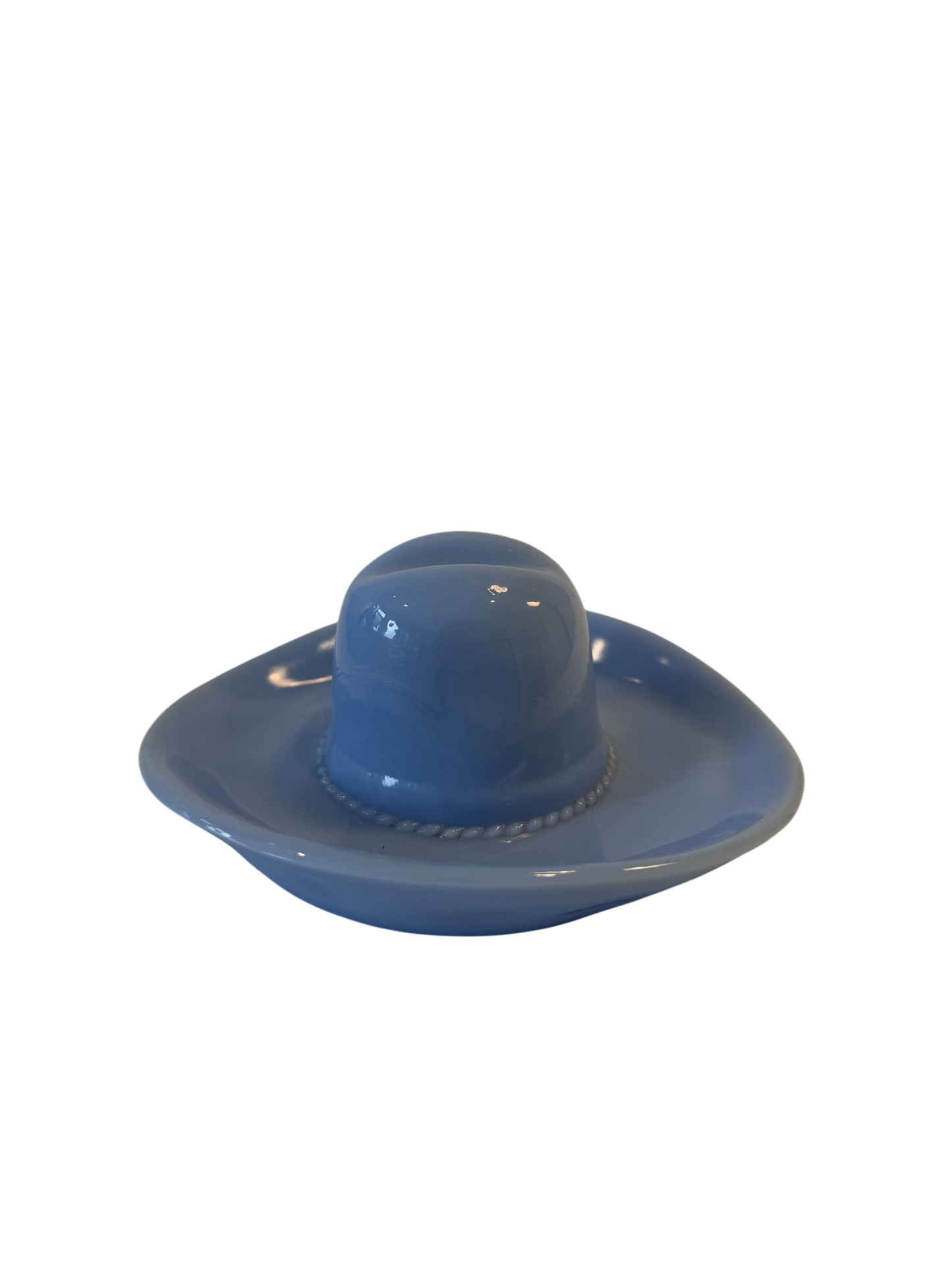 Vintage Cowboy Hat Ashtray - Blue