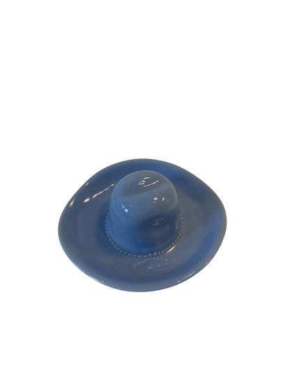 Vintage Cowboy Hat Ashtray - Blue