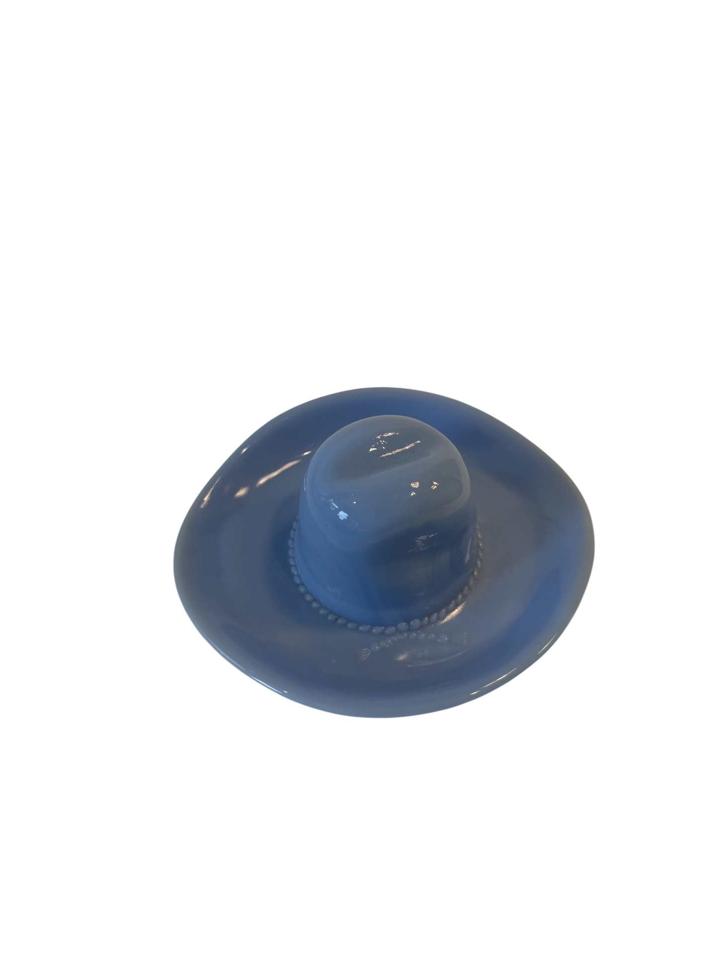 Vintage Cowboy Hat Ashtray - Blue