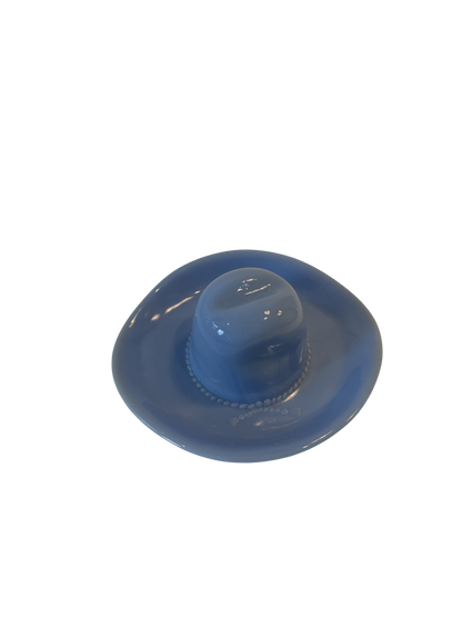 Vintage Cowboy Hat Ashtray - Blue