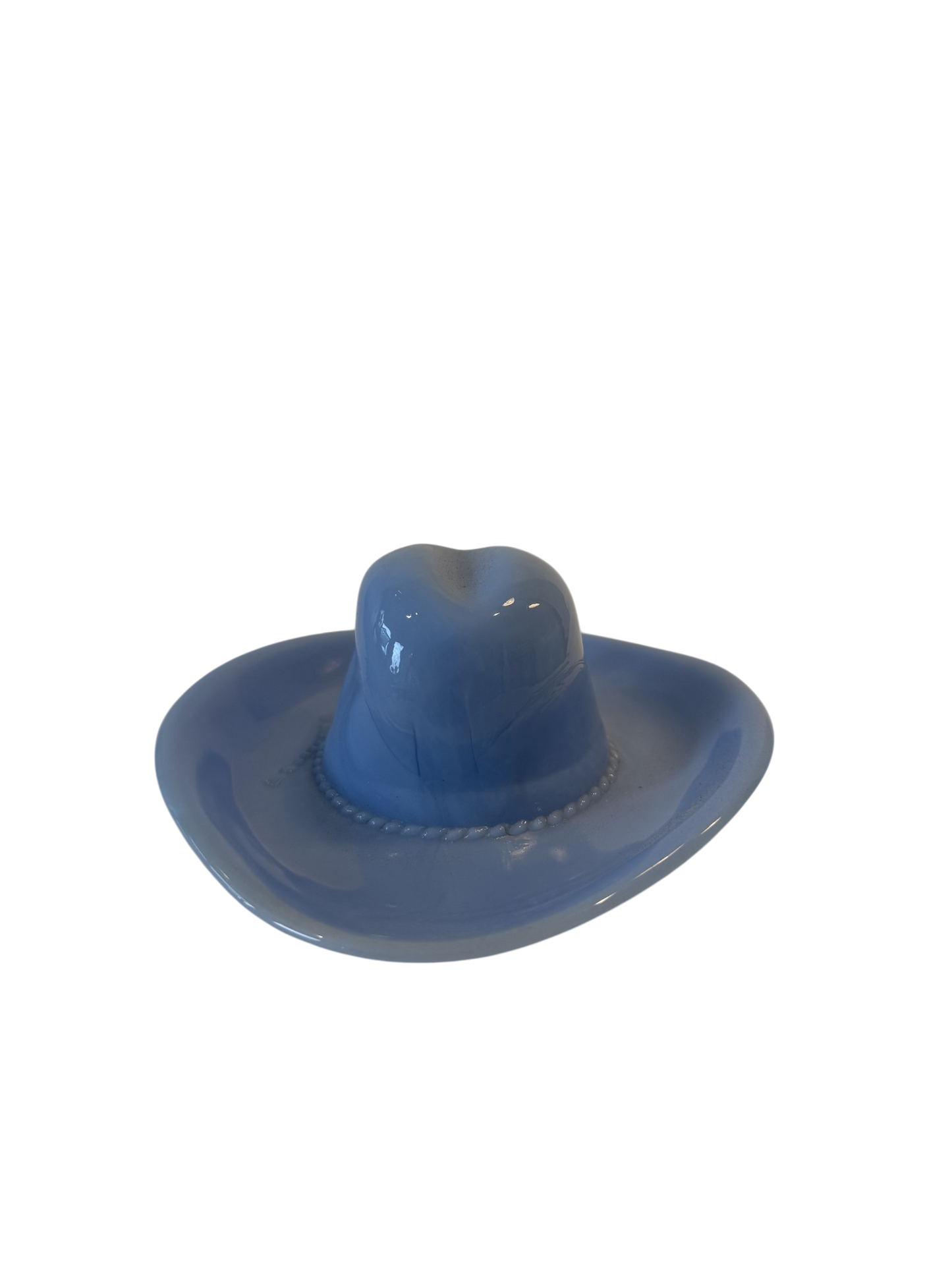 Vintage Cowboy Hat Ashtray - Blue