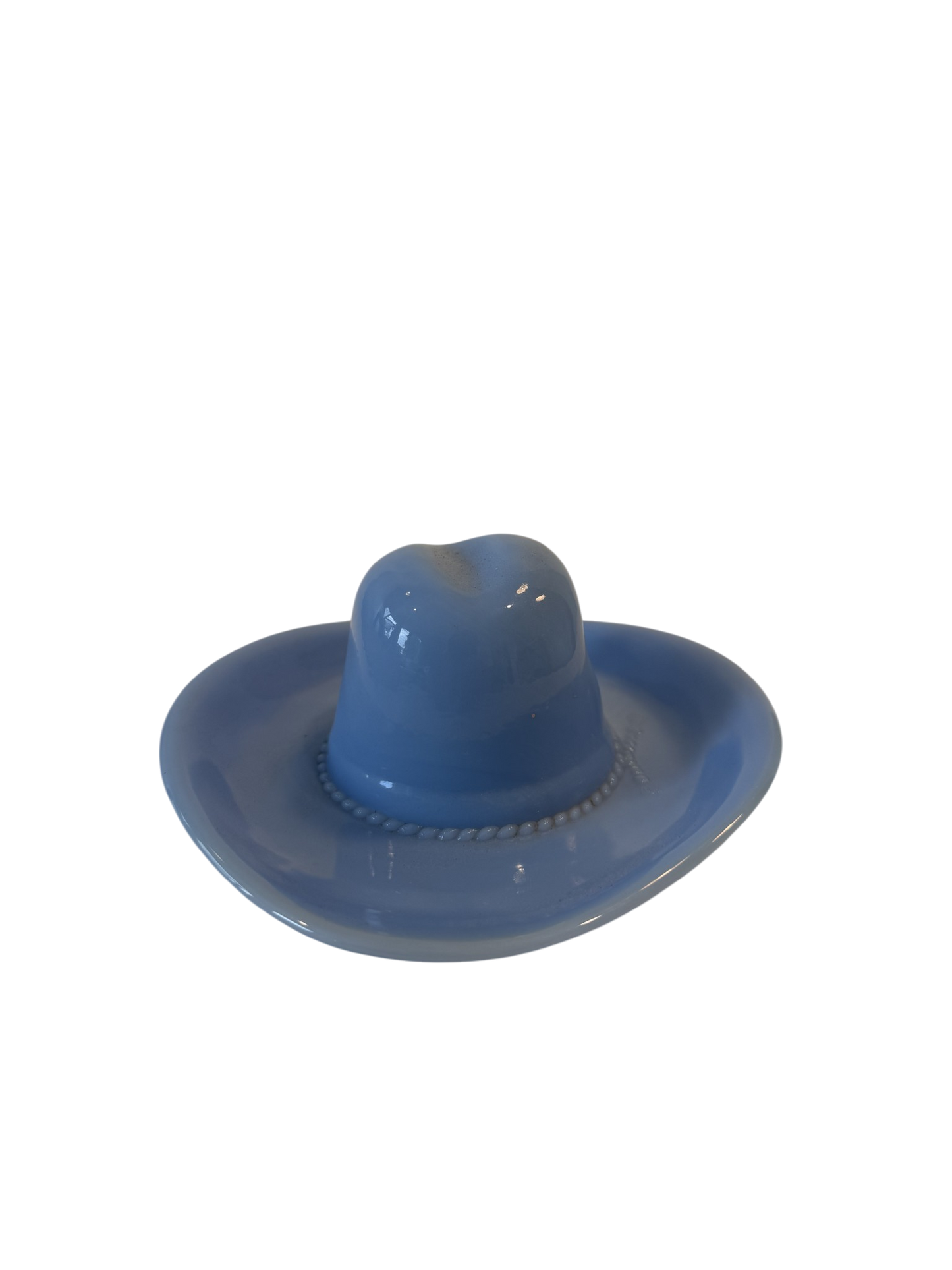 Vintage Cowboy Hat Ashtray - Blue