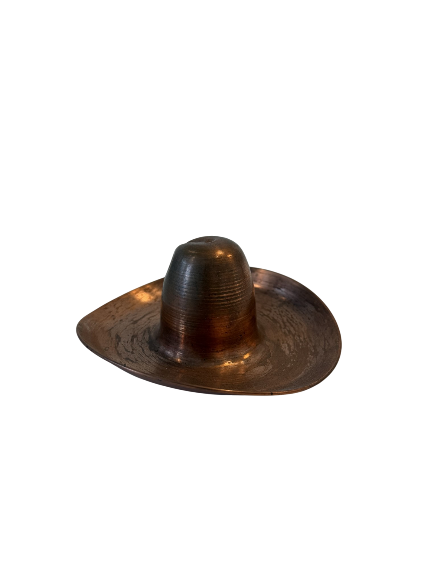 Vintage Cowboy Hat Ashtray - Copper