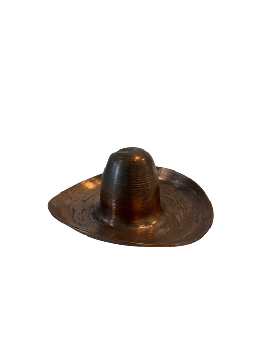Vintage Cowboy Hat Ashtray - Copper