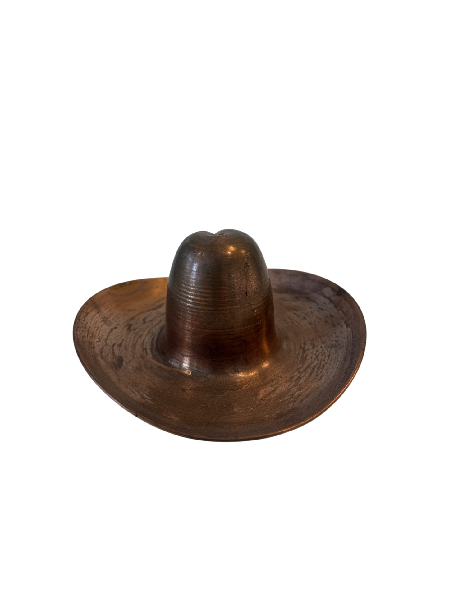 Vintage Cowboy Hat Ashtray - Copper