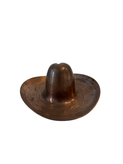 Vintage Cowboy Hat Ashtray - Copper