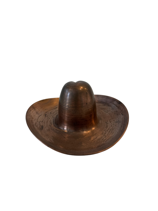 Vintage Cowboy Hat Ashtray - Copper