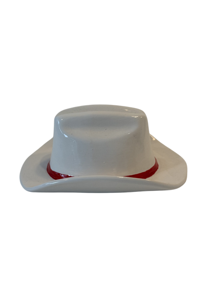 Vintage Cowboy Hat Ashtray - White