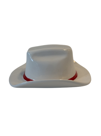 Vintage Cowboy Hat Ashtray - White
