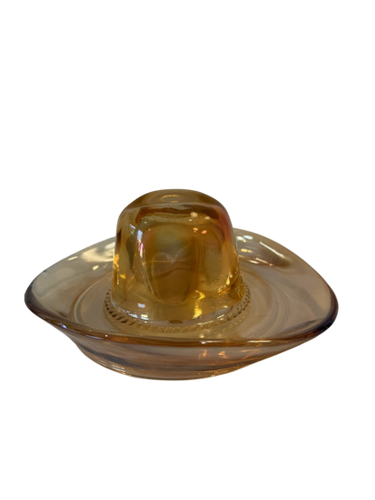 Vintage Cowboy Hat Ashtray - Gold